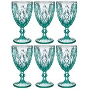 набор бокалов для вина ромбо 6шт. серия muza color 324мл. / в=17 см. (кор=4наб.)