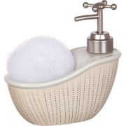 КОМПЛЕКТ:ДОЗАТОР ДЛЯ МОЮЩЕГО СРЕДСТВА+ГУБКА 15*7*15 СМ.300 МЛ. (КОР=36КОМП.) 755-112