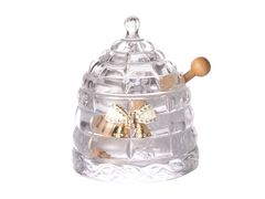 БАНКА ДЛЯ МЕДА С БАНТИКОМ+ДЕРЕВ. ПАЛОЧКА (КОР=8ШТ.) 355052