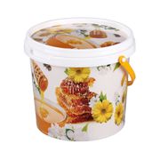 Ведро 1л с крышкой (мёд) (уп.20) М5400