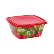 Ёмкость для СВЧ "Клубничка" квадратная 2л (уп.25) Альтернатива М3642
