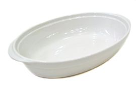 Лоток овальный 1200 мл Белый (фарфор) 65152