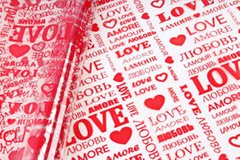 Пленка цветная Love 70см,0,2кг