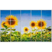 Стикер защитный на кафель "Подсолнухи" 45х75 см Marmiton 240/24  17100