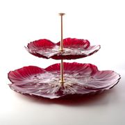 Этажерка  (21см+32 см) ФЛОРА красная (в подарочной упаковке)3427LS/1