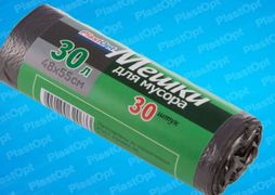 Мешки для мусора (черн.) 30 л 30 шт. в рулонеЭкомаг 320090