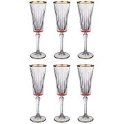 Набор бокалов для шампанского из 6 шт. 180 мл. высота=24 см.