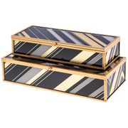 Набор шкатулок из 2-х шт.коллекция модерн  s:25,5*11*5 l:28,5*14*6,5 см (кор=8 наб.)