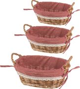 Набор корзинок из 3-х шт. l:40*27*10,5/15,5 см. m:36*23*9,5/14 s:32*21*7,5/12,5 см. (кор=32набор.)