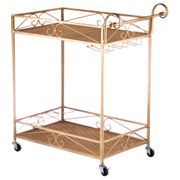Столик золотой сервировочный на колесиках 69*43*78 см (кор=1 шт.)