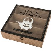 Шкатулка для чая 24*24*7 см (мал-4/кор=16 шт) без.уп.