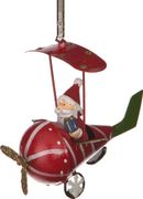 Изделие декоративное самолетик санты 9*7*7,5 см