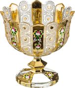 Конфетница на ножке lefard gold glass диаметр=24 см. высота=25 см. (кор=4шт.)