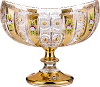 Фруктовница на ножке lefard gold glass длина=26 см высота=22 см (кор=6шт.)