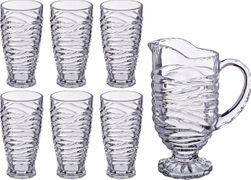 Набор для сока/воды muza 7пр.: кувшин 1500 мл + 6 стаканов 300 мл - 195-140