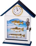 Ключница с часами 28,5*22*6 см диаметр циферблата=6 см (кор=24 шт.)