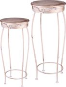 Набор подставок под цветы из 2-х шт. коллекция старинный вензель l:35*35*75,5 s:28*28*59 см