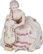 Фигурка дама с виолончелью высота=26 см.