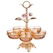 Менажница 5-секционная на метал.подставке naja 32*32 см. высота=40 см. 