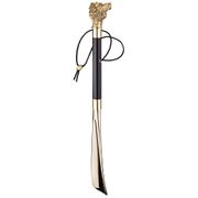 Ложка для обуви спаниель золотая 5*4 см. длина=49 см. без упаковки