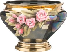 Кашпо под цветы розы черная высота=28 см.диаметр=40 см. (кор=1шт.)