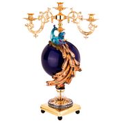 Подсвечник 3-х рожковый павлин 46*22 см. высота=70 см.