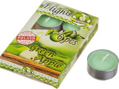 Набор плавающих свечей из 6 шт.зеленое яблоко диаметр=4 см.высота=2 см.(кор=24набор.)