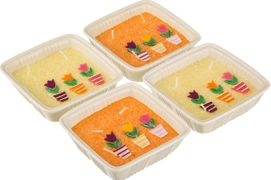 Набор свечей из 4 шт. тюльпаны 11*11*4 см.