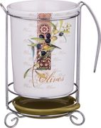 Подставка под кухонные приборы оливки диаметр=10,5 см. высота=16 см. (кор=18шт.)