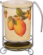 Подставка под кухонные приборы лимоны диаметр=10,5 см. высота=16 см. (кор=18шт.)