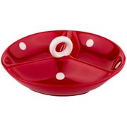 Менажница 3-х секционная горошек 22*22*7,5 см. (кор=16шт.)