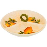 Менажница 3-х секционная лимоны 22*22*7,5 см. (кор=16шт.)