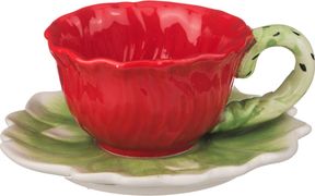 Кофейный набор на 1 персону 2 пр. маковый цвет 100 мл (кор=36набор.)