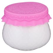 Баночка для меда/варенья с силиконовой крышкой диаманд 180 мл. д=8 см. в=7 см. (кор=72шт.)