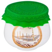 Баночка для меда/варенья с силиконовой крышкой сура 180мл. д=8см в=7см (кор=72шт.)