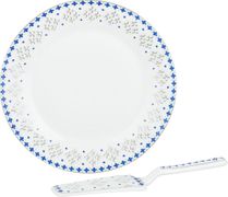 Блюдо для торта с лопаткой диаметр=23 см.(кор=20шт.)