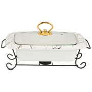 Мармит со стекл. крышкой на метал. подставке прямоуг.fantasy30*19,5*10см (кор=6шт.)