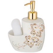 Дозатор для жидкого средства с губкой 13,4*10,4*18,5 см (кор=24шт.)