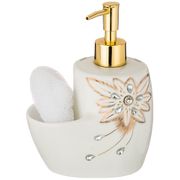 Дозатор для жидкого средства с губкой 13,4*10,4*18,5 см (кор=24шт.)