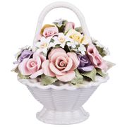 Статуэтка корзина с цветами 11*11*12 см. (кор=24шт.)