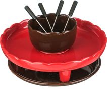 Набор для фондю с 4-мя вилочками диаметр=25 см. высота=11 см. (кор=3набор.)