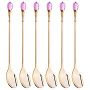 Набор чайных ложек, 6 шт., длина 13,5 см. гортензия (кор=48набор.)