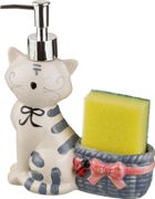 Дозатор для жидкого средства ля мур 300 мл + подставка под губку + губка