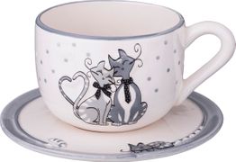 Чайный набор на 1 персону ля мур 2 пр. 380 мл. 16*16 см. высота=7,5 см. (кор=24наб.)