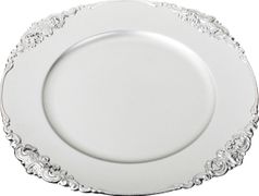 Тарелка декоративная пластиковая 35,5*35,5*2 см без упаковки (кор=24шт.)