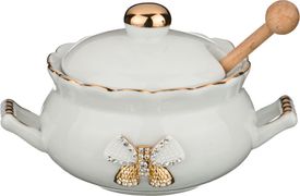 Банка для мёда venezia с деревянной палочкой, высота=9 см, диаметр=11 см (кор=36шт.)