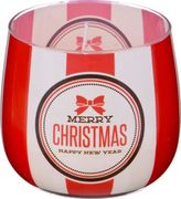 Ароматическая свеча в стакане диаметр=8 см. высота=7 см. цвет белый