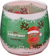 Ароматическая свеча в стакане диаметр=8 см. высота=7 см. цвет красный