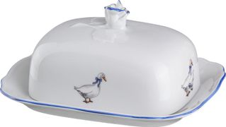 Масленка гуси 16,5*13 см. высота=8,5 см.