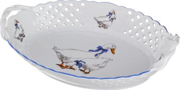 Фруктовница гуси 21*15 см. высота=5 см.